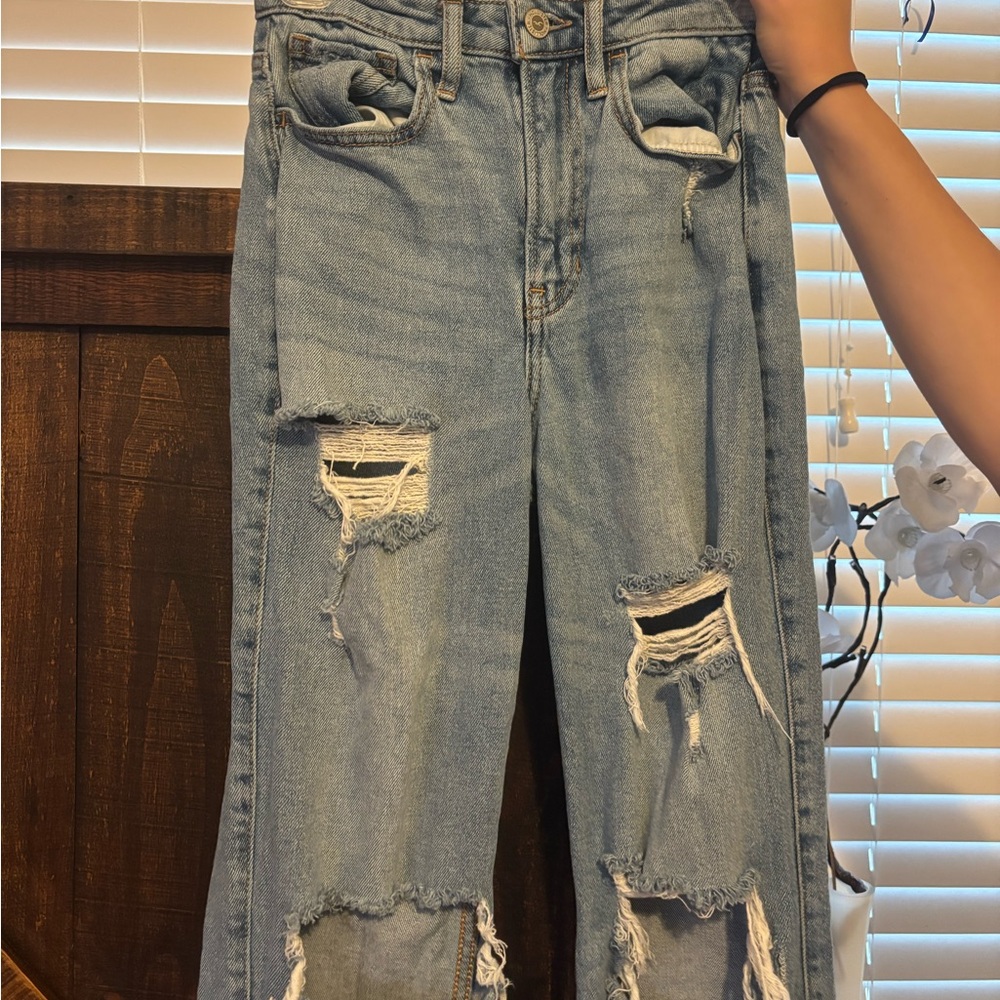 Hollister Light Blue Distressed Jeans